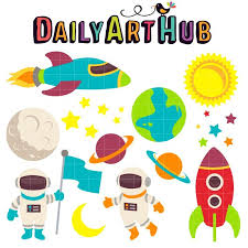 Space Adventure Clip Art Set Arts And Crafts Storage Kanban Crafts Free Clip Art