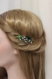 On Sale Barrette With Lily Of The Valley Flower Hair Clip Lily Of The Valley Flowers In Hair Lily Of The Valley Flowers