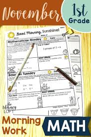 This Resource Is A Unique Way To Get Your Students Warmed Up In The Morning The Math Is Aligned To 1st Grade Com Math Morning Work 1st Grade Math Morning Work