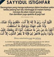 Sayyidul Istighfar Kekuatan Doa Kutipan Agama Hafalan