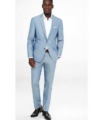 Editors' fashion picks for the best men's suits and blazers of the season. Express Cotton Slim Photographer Blue Oxford Cloth Suit Pant For Men Lyst