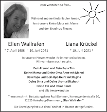 Erstellt von medienhaus aachen angelegt am 15.06.2021 2.864 besuche Traueranzeigen Von Ellen Wallrafen Aachen Gedenkt