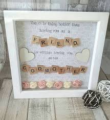 This cotton tee is soft enough for even the most sensitive skin. Check Out This Item In My Etsy Shop Https Www Etsy Com Uk Listing 500917296 Godmother Frame Gift For Godparents Godparent Gifts God Parents Godmother Gifts