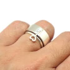 Shop through our collection of wedding ring sets to find a style that suits you and your love. Key And Lock Couple Promise Ring Matching Rings His And Her Etsy