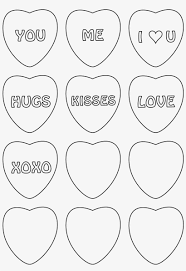 Free owl miss you printable templat : Candy Heart Coloring Sheets With 6 Free Printable Heart Love Heart Sweets Template Free Transparent Png Download Pngkey