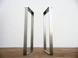 40 X 14 Flat Stainless Steel Table Legs Height 33 40 Set 2 Flat Stainless Steel For 40 Stainless Steel Table Legs Steel Table Legs Dining Table Legs