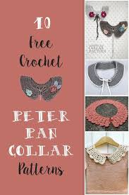 Free Crochet Peter Pan Collar Patterns Crafty Tutorials Crochet Lace Collar Crochet Collar Pattern Crochet Stitches Free