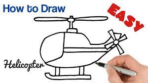 Draw a large oval for the body of the helicopter and just draw a small circle, which will be the helicopter's cockpit. How To Draw A Helicopter Easy Drawing For Beginners Youtube