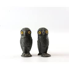 Pewter Bird Salt And Pepper Shakers Antique Pewter Owl Pepper Pots Owl Salt And Pepper Shakers Glass Eye 179 Liked On Polyvore Featuring Antique Pewter Salt And Pepper Set Etsy Vintage