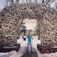 Antler Arch On Jackson Town Square Jackson Hole Map Jackson Towns