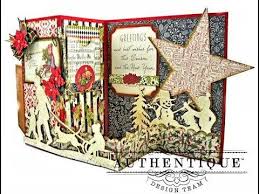 We have to make 10 christmas cards every month and post it on the 10th. 5 Authentique Vintage Christmas Z Fold Cards 3 Ways Tutorial By Kathy Clement Youtube Christmas Card Design Folded Christmas Cards Christmas Cards To Make