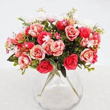 Bouquet Fleurs Artificielles Bouquet Roses Vase Fleurs Etsy Bridal Hydrangea Hydrangea Bridesmaid Bouquet Silk Roses