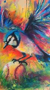 Let’s go Blue Jays ⚾️ We’re still in it! @bluejays , ., ., #bluejays  #toronto #torontobluejays #baseball #painting #artist #artistsofinstagram