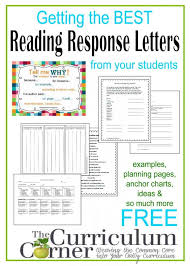 reading response letters the curriculum corner 4 5 6