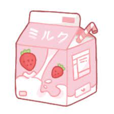 Milk, strawberry milk, strawberry, pink, cute. Strawberry Milk Humblebee Stickers Illustrations Art Street