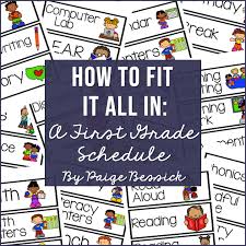How To Fit It All In A First Grade Schedule Paige Bessick