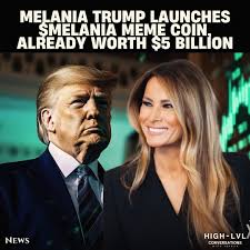 Melania Trump has launched her own cryptocurrency, $MELANIA, which has  already achieved a valuation of $5 billion. #19keys #highlevelconversations  This development follows the introduction of her husband, Donald Trump's, $ TRUMP meme coin,