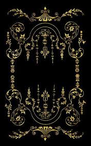 Black And Gold Border Victorian Border Gold On Black Image 310x500 Pixels Victorian Wallpaper Vintage Borders Art