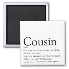 Personalised Cousin Definition Magnet Cousin Definition Cousin Gifts Best Cousin Quotes
