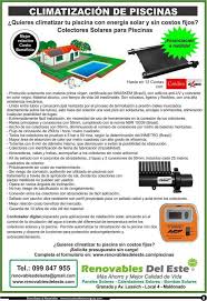 Renovables Del Este Climatizacion De Piscinas Piscinas Colector Solar Climatizacion