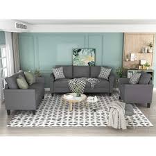 Walmart.com has been visited by 1m+ users in the past month Buy Alapaste 3 Piece Sofa Couch Set For Living Room Sectional Sofa Sets For Living Room Furniture Sets One 3 Seat Sectional Sofa 1 Loveseat 1 Single Chair Grey Online In Taiwan B08zs9qjkm