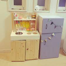 カラーボックス diy 冷蔵庫 diy リビング おままごとキッチンdiy おままごとキッチン などのインテリア実例 2016 02 19 20 05 18 roomclip ルームクリップ キッチン diy おままごとキッチン ままごとキッチン diy
