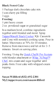 Tupperware Black Forest Cake Microwave In Stackcooker Tupperware Recipes Tupperware Tupperware Cake Recipe
