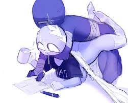 blue skin countryhumans countryhumans girl nato (countryhumans) oceanic  pallete tagme united nations (countryhumans) 