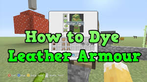 There are no requirements to wear it. Minecraft Xbox 360 Ps3 How To Dye Leather Armour Youtube