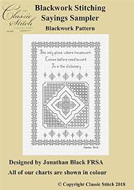 Blackwork Stitching Sayings Sampler Blackwork Pattern Ebook