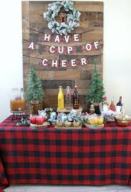 Holiday Drink Table Ideas Christmas Party Rustic Christmas Buffalo Plaid Party Chrsitmas Party I Christmas Brunch Party Work Christmas Party Work Holiday Party