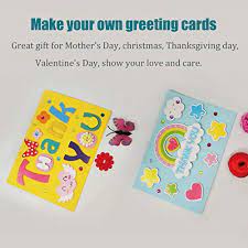 Only 3 available and it's in 6 people's carts. Card Making Kit Diy Handmade Greeting Card Kit For Kids Girl Boy Thank You Card Mother S