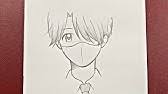 Anime mask drawing manga manga boy png pngwave. Easy Anime Drawing How To Draw Anime Boy Wearing A Mask Youtube