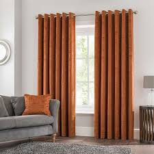 Ruben Rust Eyelet Curtains Dunelm Orange Curtains Living Room Curtains Living Room Orange Curtains