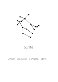 Gemini Art Gemini Star Sign Gemini Zodiac Art Gemini Female Print Gemini Tattoo Gemini Star Sign Gemini Art