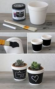 J Aime Cette Photo Sur Deco Fr Et Vous Customiser Des Pots De Fleurs Diy Tableau Noir Pot De Fleurs