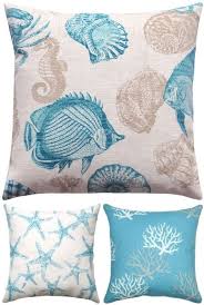 Coastal Beach Theme Throw Pillow Covers For Easy Pillow Makeovers Beach Throw Pillows Beach Pillows Beach Cottage Decor