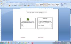 Contoh kata pengantar pkp d2 perpustakaan. Format Kartu Anggota Perpustakaan Sekolah Antapedia Com