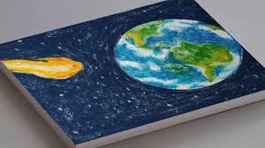 Also, with so many different ways you can draw the world, it becomes a geography lesson as. Asteroid Hitting Earth Scenery Drawing How To Draw Earth Easy Oil Pa Earth Drawings Soft Pastels Drawing Oil Pastel Drawings