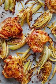 Recipe Roasted Chicken Thighs With Fennel Lemon Recipe Fennel Recipes Roasted Chicken Thighs Poultry Recipes