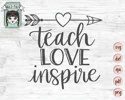 Download Teacher Quote Svg Teach Love Inspire Svg Teacher Svg Etsy Teacher Quotes Inspirational Teacher Quotes Svg Quotes