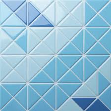 2 Triangle Santorini Blossom Artistic Swimming Pool Design Mosaic Tiles Ant Tile Triangle Tiles Mosiacs Floors Kitchen Bathroom Walls Accents