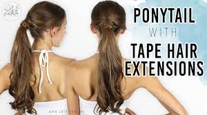 Ponytail With Tape Hair Extensions Application Styling Zala Hair Youtube Tape In Hair Extensions Hair Hair Extensions For Short Hair