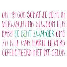Postkaart Je Bent Zwanger By Caitlin Madame La Poule