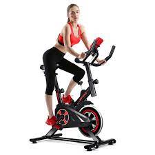 Indoor Cycling Stationary Exercise Bike With Smart Display And Adjustable Saddle Biking Workout Indoor Bike Workouts Indoor Cycling Workouts