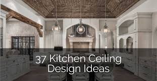 Example of a trendy concrete floor, gray floor and vaulted ceiling great room design in new york with white walls and a. 37 Kitchen Ceiling Design Ideas Sebring Design Build
