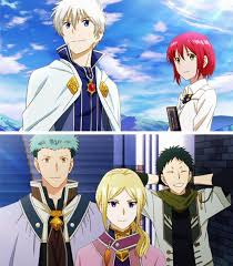 Those who claim this anime sidesteps the usual shoujo anime tropes couldn't be more wrong. Akagami No Shirayukihime Zen And Shirayuki Manga Anime Mitsuhide Kiki Obi Snow White With The Red Hair Unusual Hair Colors Anime