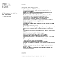 We have prepared a front end web developer resume sample that will convince the hiring manager that you fit the job to a tee. Front End Developer Resume Sample Velvet Jobs