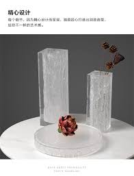 现代简约透明花瓶摆件客厅仿真花干树脂花器样板间酒店软装饰品 tmall com天猫 decor home decor vase