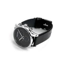 كالفن كلاين ستيد فاست ساعة رجالي و حريمي جلد اسود مينا اسود K8s271c1